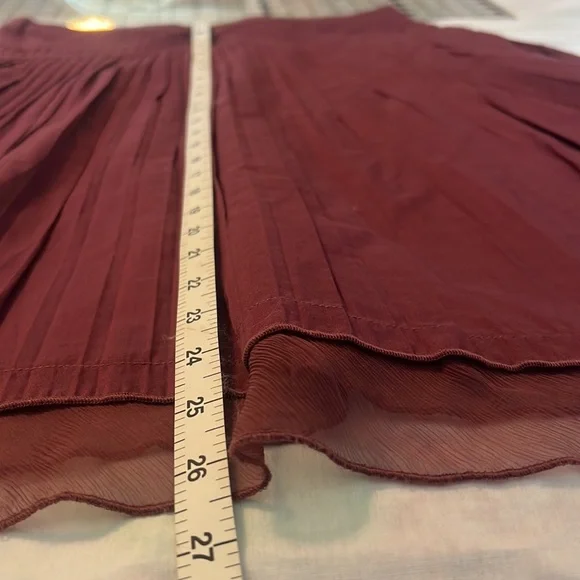 Sundance Deep Red A-Line Skirt - Picture 5 of 9